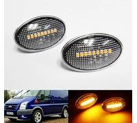 RZG 2 X lenti trasparenti frecce laterali ambra LED marcatore ripetitore luce per 1994-2014 Transit Tourneo Fiesta III IV Mondeo I Ka