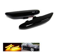 RZG 2x Indicatore di direzione laterale con lente fumé nera e LED ambra per Serie 1 3 5 E81 E82 E87 E46 E90 E92 E60 E61 E83 X3