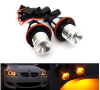 RZG 2x Lampadine LED Ambra Angel Eye Halo Ring per Fari Luce Diurna DRL Canbus per E39 E60 E61 E87 E53 E63 E65