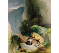 RZHRHJES Astratta della Poster Stampa su Tela Stampe Nordico Pittura Allegato di Edwin Landseer per Decorazioni per la Casa 60x90cm