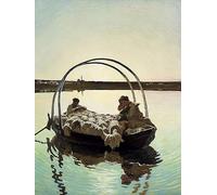 RZHRHJES Astratta della Poster Stampa su Tela Stampe Nordico Pittura Ave Maria a Trasbordo di Giovann Segantini per Decorazioni per la Casa 60x90cm