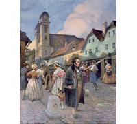 RZHRHJES Astratta della Poster Stampa su Tela Stampe Nordico Pittura Franz Peter Schubert nel Liechtenthal di Otto Robert Nowak per Decorazioni per la Casa 60x90cm