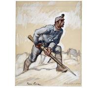 RZHRHJES Astratta della Poster Stampa su Tela Stampe Nordico Pittura Fronte sud ovest di Albin Egger Lienz per Decorazioni per la Casa 60x90cm