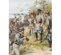 RZHRHJES Astratta della Poster Stampa su Tela Stampe Nordico Pittura Il generale Stonewall Jackson alla prima battaglia di Animal Run di Henry Alexander Ogden per Decorazioni per la Casa 60x90cm