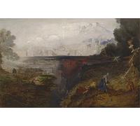 RZHRHJES Astratta della Poster Stampa su Tela Stampe Nordico Pittura il Giudizio Universale di John Mrtinss per Decorazioni per la Casa 60x90cm