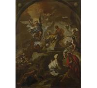 RZHRHJES Astratta della Poster Stampa su Tela Stampe Nordico Pittura il Martirio di San Gennaro di famoso artista per Decorazioni per la Casa 60x90cm