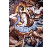 RZHRHJES Astratta della Poster Stampa su Tela Stampe Nordico Pittura Inferno di Dante Particolare di un affresco di Anton per Decorazioni per la Casa 60x90cm