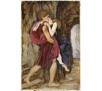RZHRHJES Astratta della Poster Stampa su Tela Stampe Nordico Pittura la fuga di John Roddam Spencer Stanhope per Decorazioni per la Casa 60x90cm