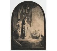 RZHRHJES Astratta della Poster Stampa su Tela Stampe Nordico Pittura la Resurrezione di Lazzaro: il piatto piùdi Rembrandt Van Rijn per Decorazioni per la Casa 60x90cm