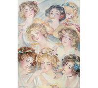 RZHRHJES Astratta della Poster Stampa su Tela Stampe Nordico Pittura la vedova allegra del famoso artista per Decorazioni per la Casa 60x90cm