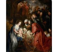 RZHRHJES Astratta della Poster Stampa su Tela Stampe Nordico Pittura l'Adorazione dei Magi di Peter Paul Rubens per Decorazioni per la Casa 60x90cm