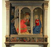 RZHRHJES Astratta della Poster Stampa su Tela Stampe Nordico Pittura l'Annunciazione del Beato Angelico per Decorazioni per la Casa 60x90cm