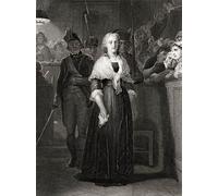 RZHRHJES Astratta della Poster Stampa su Tela Stampe Nordico Pittura Maria Antonietta davanti al tribunale del tribunale rivoluzionario di Hippolyte Delaroche per Decorazioni per la Casa 60x90cm