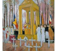 RZHRHJES Astratta della Poster Stampa su Tela Stampe Nordico Pittura Messa davanti alla tomba di Ernest Psichari di Maurice Denis per Decorazioni per la Casa 60x90cm