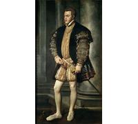 RZHRHJES Astratta della Poster Stampa su Tela Stampe Nordico Pittura Portrait of Philip Ii of Spain by Tiziano Vecelli per Decorazioni per la Casa 60x90cm