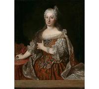 RZHRHJES Astratta della Poster Stampa su Tela Stampe Nordico Pittura Ritratto arciduchessa Maria Anna d'Austria regina del Portogallo di Jean Ranc per Decorazioni per la Casa 60x90cm