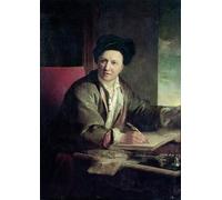 RZHRHJES Astratta della Poster Stampa su Tela Stampe Nordico Pittura Ritratto di Bernard Le Bovier De Fontenelle di Jean Baptiste Greuze per Decorazioni per la Casa 60x90cm