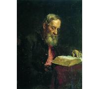 RZHRHJES Astratta della Poster Stampa su Tela Stampe Nordico Pittura Ritratto di Efim Repin il padre dll'artistas di Il'ya Repin per Decorazioni per la Casa 60x90cm