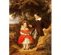RZHRHJES Astratta della Poster Stampa su Tela Stampe Nordico Pittura Ritratto di George e Ann Harvey Jacob per Decorazioni per la Casa 60x90cm
