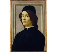 RZHRHJES Astratta della Poster Stampa su Tela Stampe Nordico Pittura Ritratto di giovane di Sandro Botticelli per Decorazioni per la Casa 60x90cm