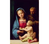 RZHRHJES Astratta della Poster Stampa su Tela Stampe Nordico Pittura Sacra Famiglia di Giulio Romano per Decorazioni per la Casa 60x90cm