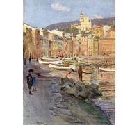 RZHRHJES Astratta della Poster Stampa su Tela Stampe Nordico Pittura Santa Margherita Ligure di Walter Frederick Roofe Tyndale per Decorazioni per la Casa 60x90cm