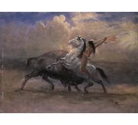 RZHRHJES Astratta della Poster Stampa su Tela Stampe Nordico Pittura Schizzo per l'ultimo animale di Albert Bierstadt per Decorazioni per la Casa 60x90cm