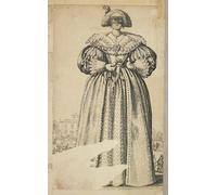 RZHRHJES Dipinto Astratto Decorativo Tela Immagini Stampe Immagine Donna nobile mascherata di Jacques Callot per Decorazioni per la Casa 60x90cm