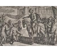 RZHRHJES Dipinto Astratto Decorativo Tela Immagini Stampe Immagine Gli uomini della fortezza consegnano la vita a Civilis di Antonio Tempesta per Decorazioni per la Casa 60x90cm
