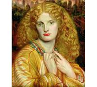RZHRHJES Dipinto Astratto Decorativo Tela Immagini Stampe Immagine Helen of Troy by Dante Gabriel Charles Rossetti per Decorazioni per la Casa 60x90cm