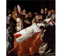 RZHRHJES Dipinto Astratto Decorativo Tela Immagini Stampe Immagine Il corpo di San Bonaventura giace nello stato di Francisco De Zurbaran per Decorazioni per la Casa 60x90cm