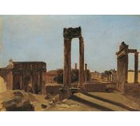 RZHRHJES Dipinto Astratto Decorativo Tela Immagini Stampe Immagine il Foro Romano di Carl Blechen per Decorazioni per la Casa 60x90cm
