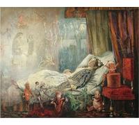 RZHRHJES Dipinto Astratto Decorativo Tela Immagini Stampe Immagine il sogno dopo il ballo in maschera Anster Fitzgerald per Decorazioni per la Casa 60x90cm