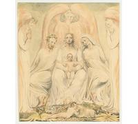 RZHRHJES Dipinto Astratto Decorativo Tela Immagini Stampe Immagine la Sacra Famiglia di William Blake per Decorazioni per la Casa 60x90cm