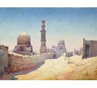 RZHRHJES Dipinto Astratto Decorativo Tela Immagini Stampe Immagine l'ingresso alle tombe dei califfi Il Cairo di Hubert Robert per Decorazioni per la Casa 60x90cm