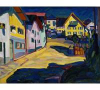 RZHRHJES Dipinto Astratto Decorativo Tela Immagini Stampe Immagine Murnau Burggrabenstraße di Vasilij Kandinskij per Decorazioni per la Casa 60x90cm