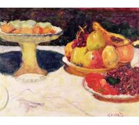 RZHRHJES Dipinto Astratto Decorativo Tela Immagini Stampe Immagine Natura morta con fruttiera di Pierre Bonnard per Decorazioni per la Casa 60x90cm