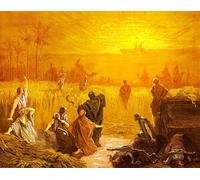 RZHRHJES Dipinto Astratto Decorativo Tela Immagini Stampe Immagine Ritorno dell'Arca a Beth Shemesh di Doré Bibbia di Gustave Dore per Decorazioni per la Casa 60x90cm