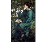 RZHRHJES Dipinto Astratto Decorativo Tela Immagini Stampe Immagine the Day Dream by Dante Gabriel Charles Rossetti per Decorazioni per la Casa 60x90cm