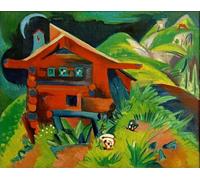 RZHRHJES Dipinto Astratto Decorativo Tela Immagini Stampe Immagine Tre contadini nel prato di Ernst Ludwig Kirchner per Decorazioni per la Casa 60x90cm