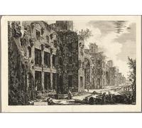RZHRHJES Dipinto Astratto Decorativo Tela Immagini Stampe Immagine Veduta dei resti visibili delle Terme di Diocleziano a S Maria Degli Angeli di Battista Piranesi per Decorazioni per la Casa 60x90cm