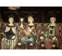 RZHRHJES Mural Dipinto Poster su Tela Quadri su Tela Allegoria del Buon Governo Particolare della Giustizia Speranza e Magnanamità di Ambrogio Lorenzetti per Decorazioni per la Casa 60x90cm