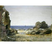 RZHRHJES Mural Dipinto Poster su Tela Quadri su Tela Backways vicino a Tintagel Cornwall dal famoso pittore per Decorazioni per la Casa 60x90cm