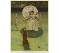 RZHRHJES Mural Dipinto Poster su Tela Quadri su Tela C'è un buon cane che mendica di John Lavery per Decorazioni per la Casa 60x90cm