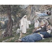 RZHRHJES Mural Dipinto Poster su Tela Quadri su Tela Cristo comanda suoi discepoli di riposare da Jacques per Decorazioni per la Casa 60x90cm