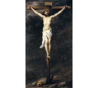RZHRHJES Mural Dipinto Poster su Tela Quadri su Tela Cristo in croce di Bartolomé Esteban Murillo per Decorazioni per la Casa 60x90cm