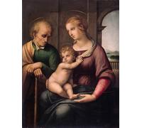RZHRHJES Mural Dipinto Poster su Tela Quadri su Tela Dama con San Giuseppe imberbe di Raffaello Sanzio Raffaello per Decorazioni per la Casa 60x90cm