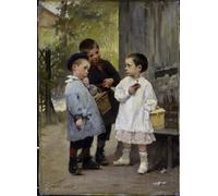 RZHRHJES Mural Dipinto Poster su Tela Quadri su Tela Dammi un morso di Henri Jules Jean Geoffroy per Decorazioni per la Casa 60x90cm