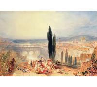 RZHRHJES Mural Dipinto Poster su Tela Quadri su Tela Firenze da vicino a San Miniato di Mallord William Turner per Decorazioni per la Casa 60x90cm