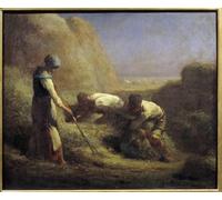 RZHRHJES Mural Dipinto Poster su Tela Quadri su Tela i contadini del fieno si truccano gli stivali con il fieno di Jean Francois Millits per Decorazioni per la Casa 60x90cm